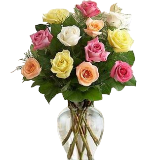 15 multi-colored roses | Flower Delivery to Poti